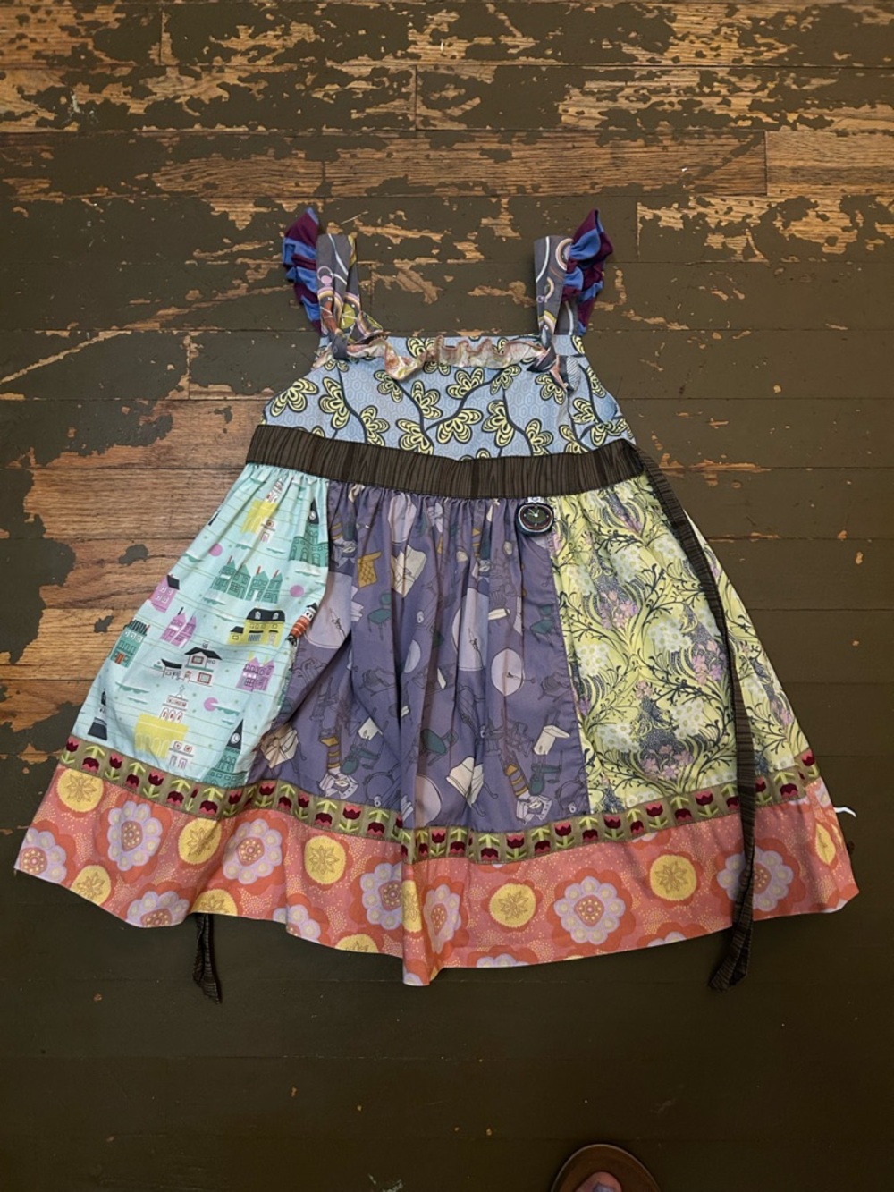 Matilda Jane Multi-Color Patchwork Sundress - Blue, Purple, Pink, Green, Orange